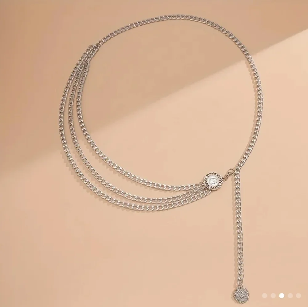 Multilayer Waistchain Sunflower Pendant  Silver/Gold